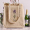 Irises (Van Gogh) Reusable Cotton Grocery Bag - In Context