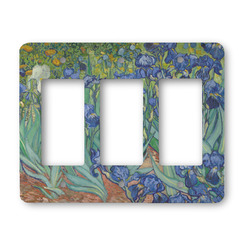Irises (Van Gogh) Rocker Style Light Switch Cover - Three Switch