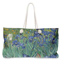 Irises (Van Gogh) Large Tote Bag with Rope Handles