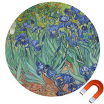 Irises (Van Gogh) Round Car Magnet - 6"