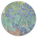 Irises (Van Gogh) Round Rubber Backed Coaster