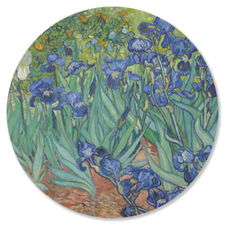 Irises (Van Gogh) Round Rubber Backed Coaster