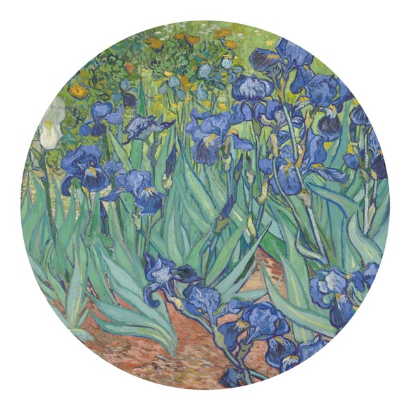 Custom Irises (Van Gogh) Round Decal - Medium