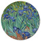 Irises (Van Gogh) Round Fridge Magnet - FRONT