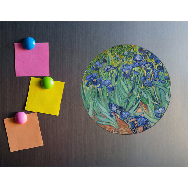 Irises (Van Gogh) Round Fridge Magnet - LIFESTYLE