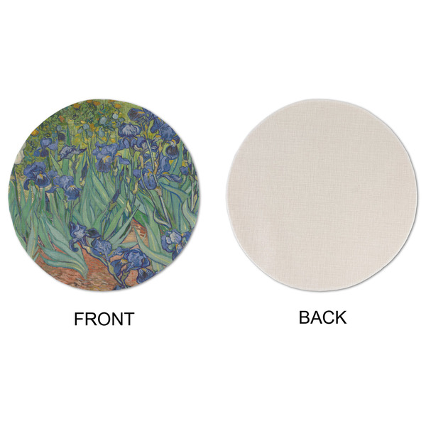 Irises (Van Gogh) Round Linen Placemats - APPROVAL (single sided)