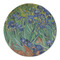 Irises (Van Gogh) Round Linen Placemats - FRONT (Double Sided)