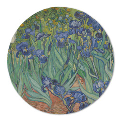 Irises (Van Gogh) Round Linen Placemat - Single Sided