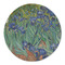 Irises (Van Gogh) Round Linen Placemats - FRONT (Single Sided)