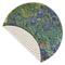 Irises (Van Gogh) Round Linen Placemats - Front (folded corner single sided)