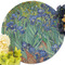 Irises (Van Gogh) Round Linen Placemats - Front (w flowers)