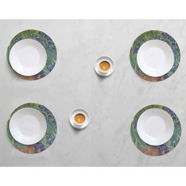 Irises (Van Gogh) Round Linen Placemats - LIFESTYLE (set of 4)