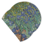 Irises (Van Gogh) Round Linen Placemat - Double Sided - Set of 4