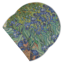Irises (Van Gogh) Round Linen Placemat - Double Sided