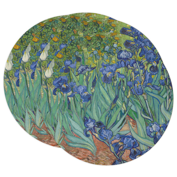 Custom Irises (Van Gogh) Round Paper Coasters
