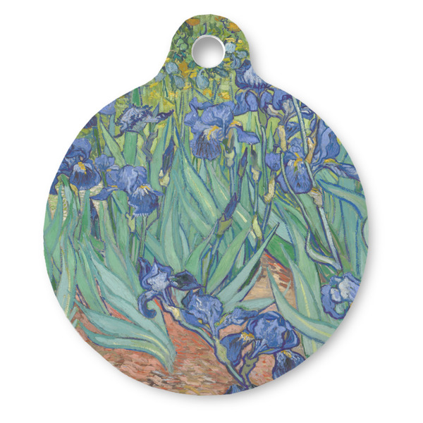 Custom Irises (Van Gogh) Round Pet ID Tag - Large