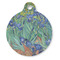 Irises (Van Gogh) Round Pet ID Tag - Large - Front
