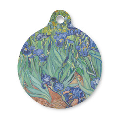Irises (Van Gogh) Round Pet ID Tag - Small