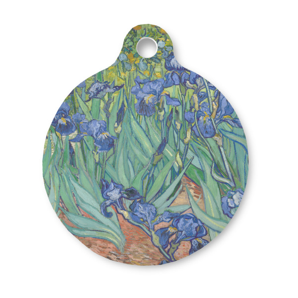 Custom Irises (Van Gogh) Round Pet ID Tag - Small