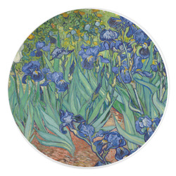 Irises (Van Gogh) Round Stone Trivet