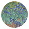 Irises (Van Gogh) Round Stone Trivet - Front View