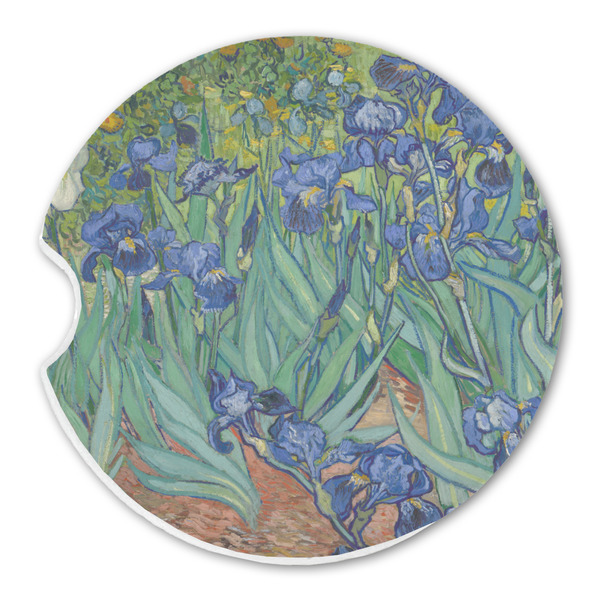 Custom Irises (Van Gogh) Sandstone Car Coaster - Single