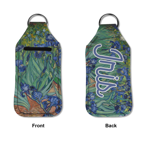 Irises (Van Gogh) Sanitizer Holder Keychain - Large APPROVAL (Flat)