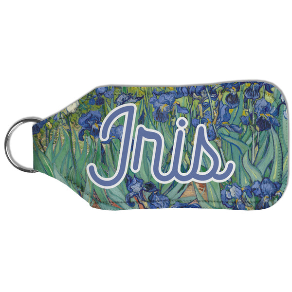 Irises (Van Gogh) Sanitizer Holder Keychain - Large (Back)