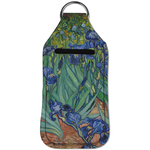 Irises (Van Gogh) Sanitizer Holder Keychain - Large (Front)