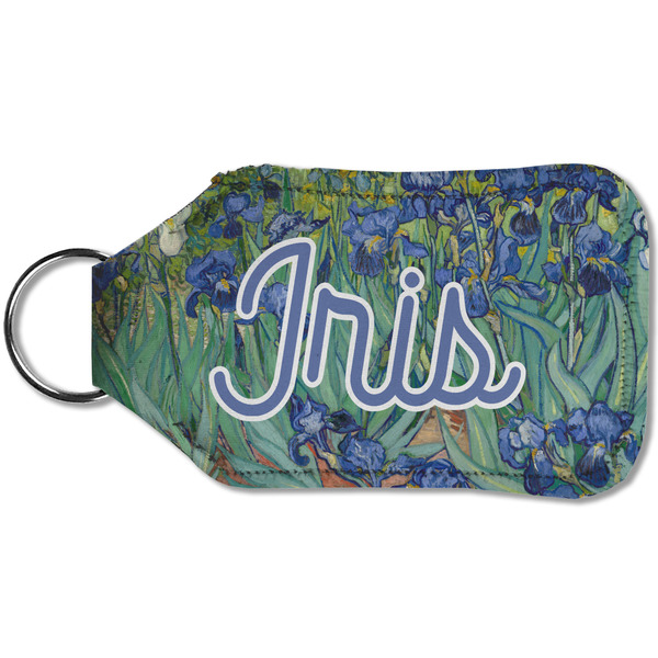 Irises (Van Gogh) Sanitizer Holder Keychain - Small (Back)