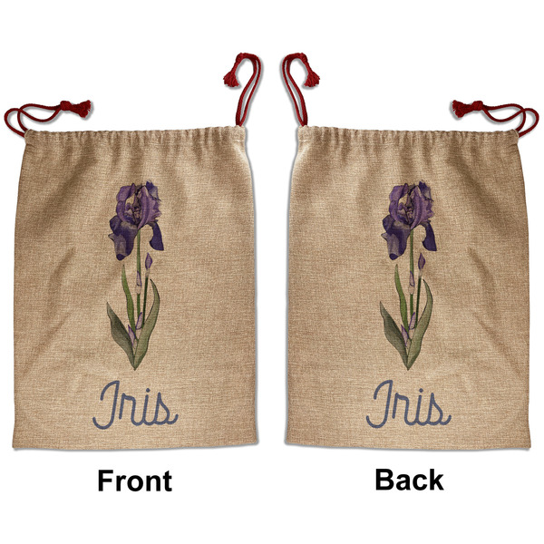 Custom Irises (Van Gogh) Santa Sack - Front & Back