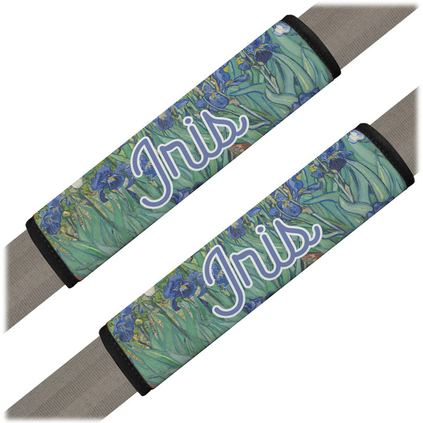 Custom Irises (Van Gogh) Seat Belt Covers (Set of 2)
