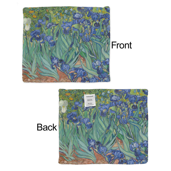 Irises (Van Gogh) Security Blanket - Front & Back View