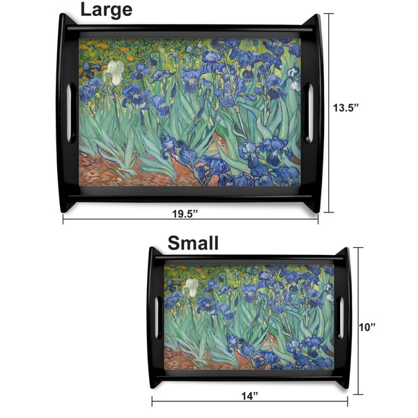 Irises (Van Gogh) Serving Tray Black Sizes