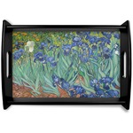 Irises (Van Gogh) Black Wooden Tray - Small
