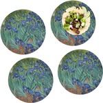 Irises (Van Gogh) Set of 4 Glass Lunch / Dinner Plate 10"