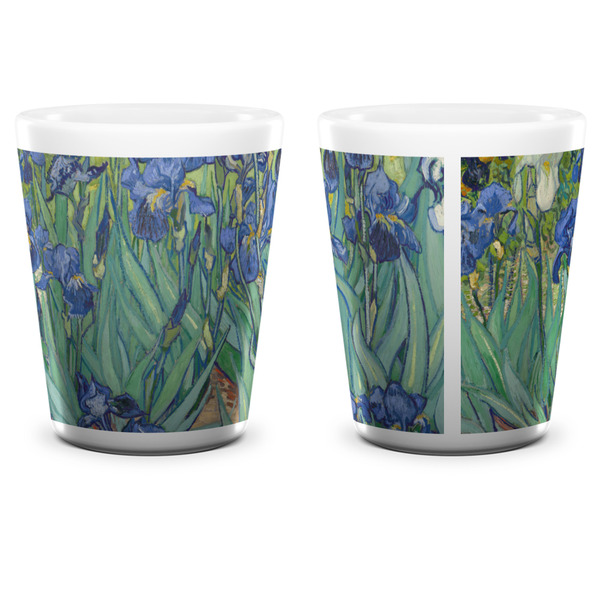 Irises (Van Gogh) Shot Glass - White - APPROVAL