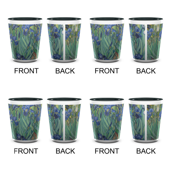 Irises (Van Gogh) Shot Glassess - Two Tone - Set of 4 - APPROVAL
