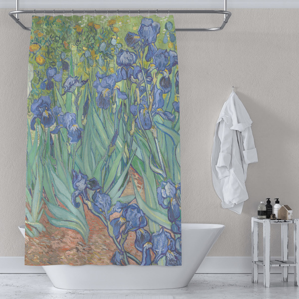 Irises (Van Gogh) Shower Curtain Lifestyle