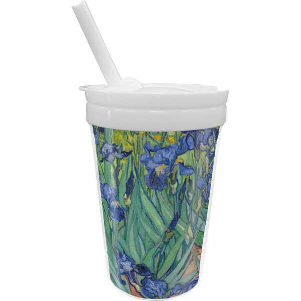 Custom Irises (Van Gogh) Sippy Cup with Straw