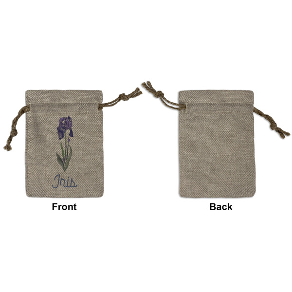 Irises (Van Gogh) Small Burlap Gift Bag - Front Approval