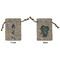 Irises (Van Gogh) Small Burlap Gift Bag - Front and Back