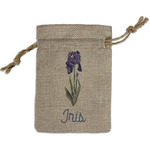 Irises (Van Gogh) Small Burlap Gift Bag - Front