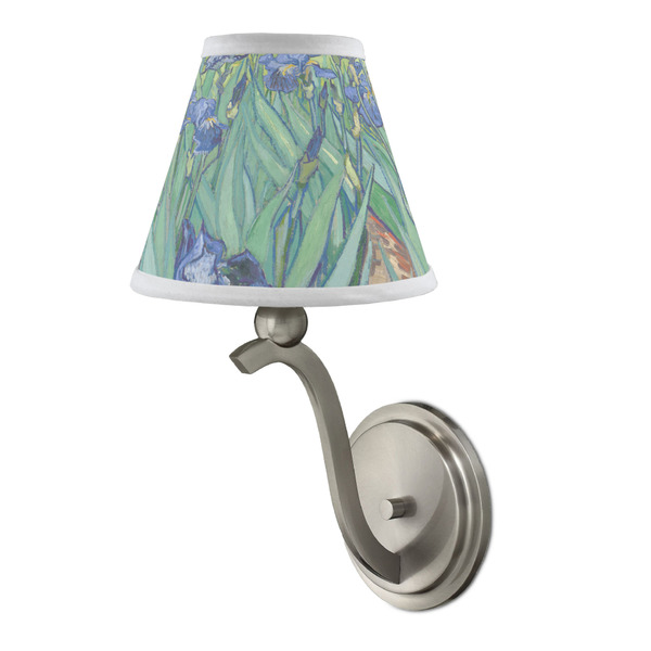 Irises (Van Gogh) Small Chandelier Lamp - LIFESTYLE (on wall lamp)