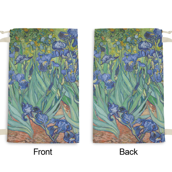 Irises (Van Gogh) Small Laundry Bag - Front & Back View