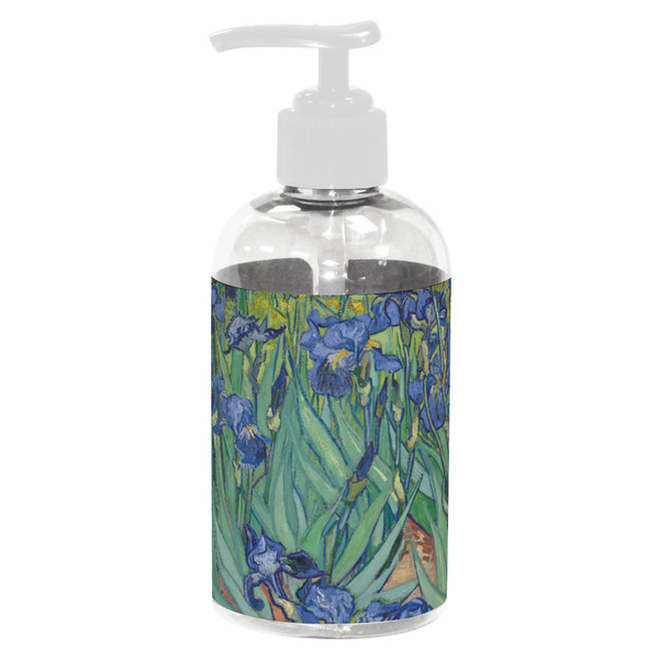 Custom Irises (Van Gogh) Plastic Soap / Lotion Dispenser (8 oz - Small - White)