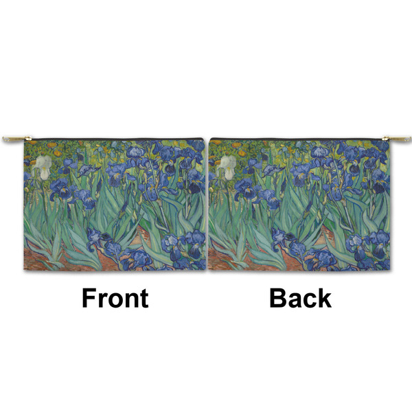 Irises (Van Gogh) Small Zipper Pouch Approval (Front and Back)
