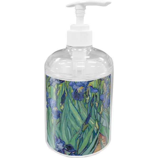 Custom Irises (Van Gogh) Acrylic Soap & Lotion Bottle