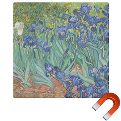 Irises (Van Gogh) Square Car Magnet - 10"