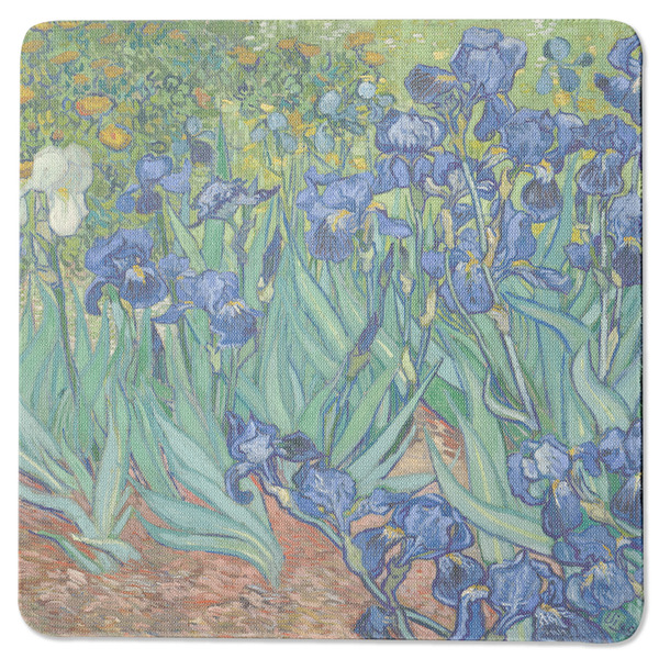 Custom Irises (Van Gogh) Square Rubber Backed Coaster